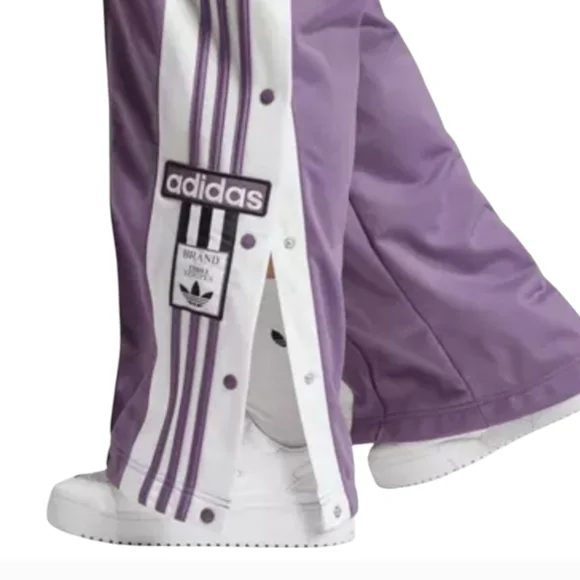 Adidas | 2 Pair Women's Snap Away Track Pants | 1 Blue 1 Purple | Plus Size 4X - Picture 9 of 14